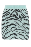 Alessandra Rich Zebra Intarsia Knitted Miniskirt In 9018