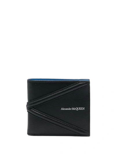 Alexander Mcqueen Logo标牌皮质钱包 In Black