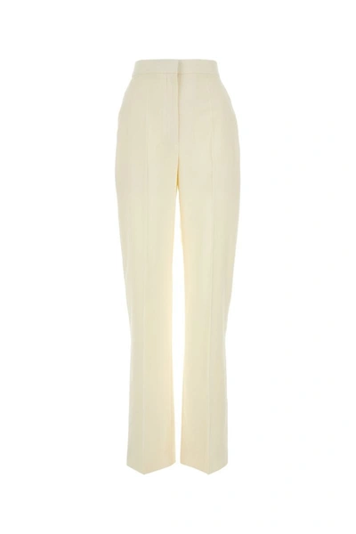 Alexander Mcqueen Pants In Light Ivory