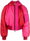 Andersson Bell Kamila Hooded Padded Color-block Shell Jacket In Pink