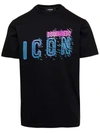 Dsquared2 Icon-print Cotton T-shirt In Black