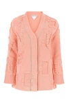Bottega Veneta Women Pink Chenille Cardigan In Pink
