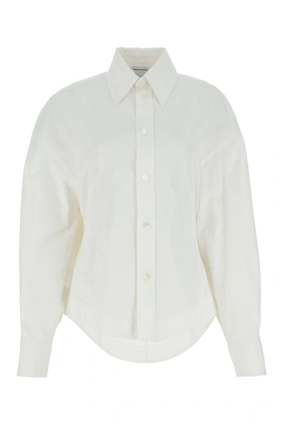 Bottega Veneta Women Compact Cotton Shirt In White