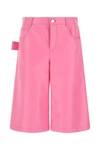 Bottega Veneta Pink Wide Leg Bermuda Shorts In 5004
