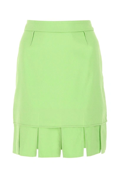 Bottega Veneta Pastel Green Stretch Viscose Miniskirt