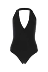 Bottega Veneta Stretch Nylon Halter Neck Swimsuit In Black
