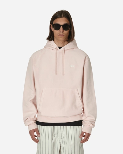 Stussy Overdyed Stock Logo Hooded Sweatshirt Light In Pink ModeSens