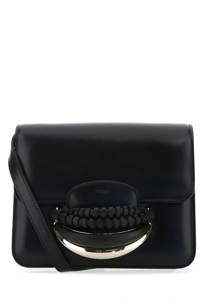 Chloé Black Leather Medium Kattie Handbag Black Chloe Donna Tu