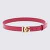 Dolce & Gabbana Blood Red Leather Belt In Red