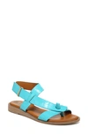 Franco Sarto Glenni Sandals In Aqua Blue Crocco Faux Leather