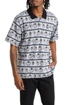 OBEY EXPAND FLORAL JACQUARD COTTON POLO
