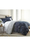 Southshore Fine Linens Botanical Leaves In Botanical Forest Blue