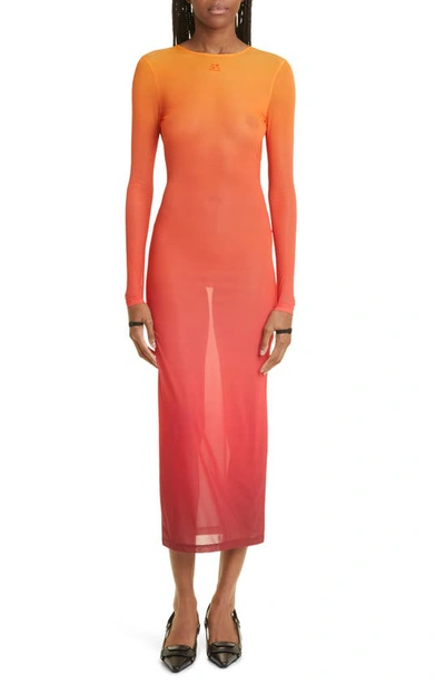 Courrèges Gradient Sunset Second-skin Dress In I003_degrade Sunset