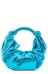 Simon Miller Lame Lopsy Metallic Top-handle Bag In Suburban Blue