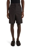 Valentino Vlogo Toile Iconographe Bermuda Shorts In Black