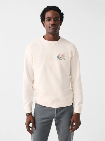 Faherty Scottsdale Long-sleeve Terry Crewneck In Solar White