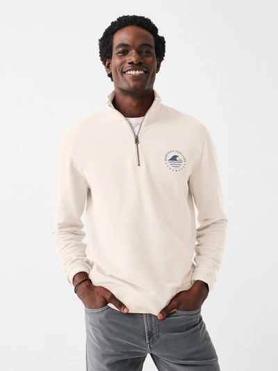 Faherty Martha's Vineyard Long-sleeve Terry Quarter Zip In Solar White