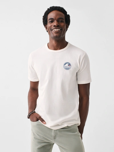 Faherty Spring Lake Short-sleeve Crew T-shirt In White