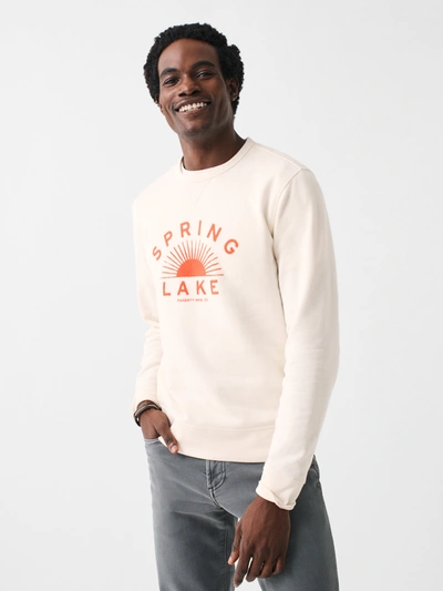 Faherty Spring Lake Long-sleeve Terry Crewneck In Solar White