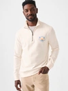 Faherty Kiawah Long-sleeve Terry Quarter Zip In Solar White