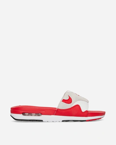 Nike Air Max 1 Slides White / University Red