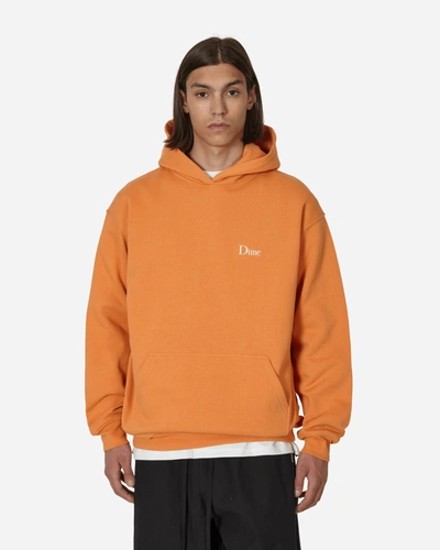 Dime Orange Embroidered Hoodie In Blue