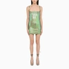 Attico Rue Sequin-embellishment Mini Dress In Green