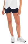 Accouchée Super Soft Foldover Waistband Maternity Shorts In Navy Blue