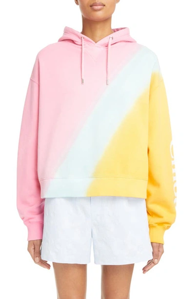 Chloé Dip Dye Cotton Hoodie In Multicolour