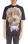 ACNE STUDIOS EXFORD DOG FACE OVERSIZE GRAPHIC T-SHIRT
