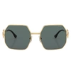 Versace Medusa-plaque Geometric-frame Sunglasses In Gold