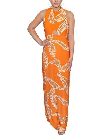 Rachel Rachel Roy Fran Womens Printed Long Maxi Dress In Multi