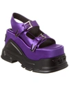 Versace Medusa Anthem Platform Sandals In Purple