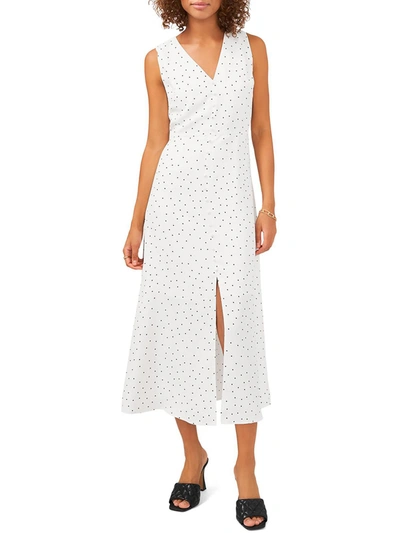 Vince Camuto Womens Button Front Long Maxi Dress In White