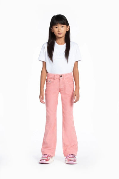 Diesel Kids' Jeans 1969 D-ebbey Bootcut In Pink Velvet