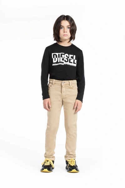 Diesel Kids' 1995 J Mid-rise Straight-leg Jeans In Beige