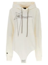 RICK OWENS CHAMPION X RICK OWENS HOODED BODYSUIT UNDERWEAR, BODY WHITE