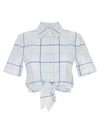 Burberry Women's Embroidered Poplin Shirt