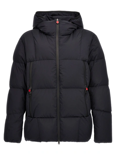 Kiton Military Green Quilted Nylon Puffer Jacket In Black