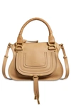 Chloé Small Marcie Leather Satchel In Milky Brown 281