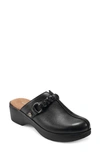 Easy Spirit Penelope Womens Leather Mules Clogs In Black