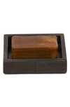 Pigeon & Poodle Arles Faux Horn Soap Dish In Dark