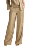 ST JOHN METALLIC VOILE PANTS