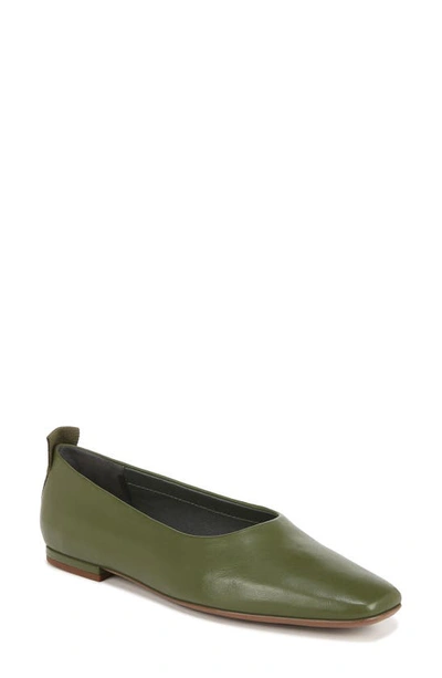 Franco Sarto Vana Ballet Flats In Army Green Leather