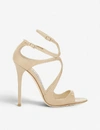 JIMMY CHOO LANCE 115 PATENT-LEATHER HEELED SANDALS,81211098