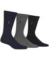 Polo Ralph Lauren Assorted 3-pack Supersoft Socks In Grey/navy/black