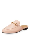 Gucci 10mm Princetown Leather Mules In Light Pink