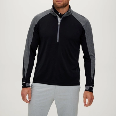 Zero Restriction Z425 1/4 Zip Pullover In Black/charcoal Heather