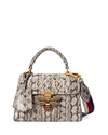 Gucci Queen Margaret Small Snakeskin Top-handle Bag, Roccia Natural In Multicolour