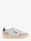 Autry Sneakes Uomo Medalist Low In Pelle E Suede Bianco Blu In White,green